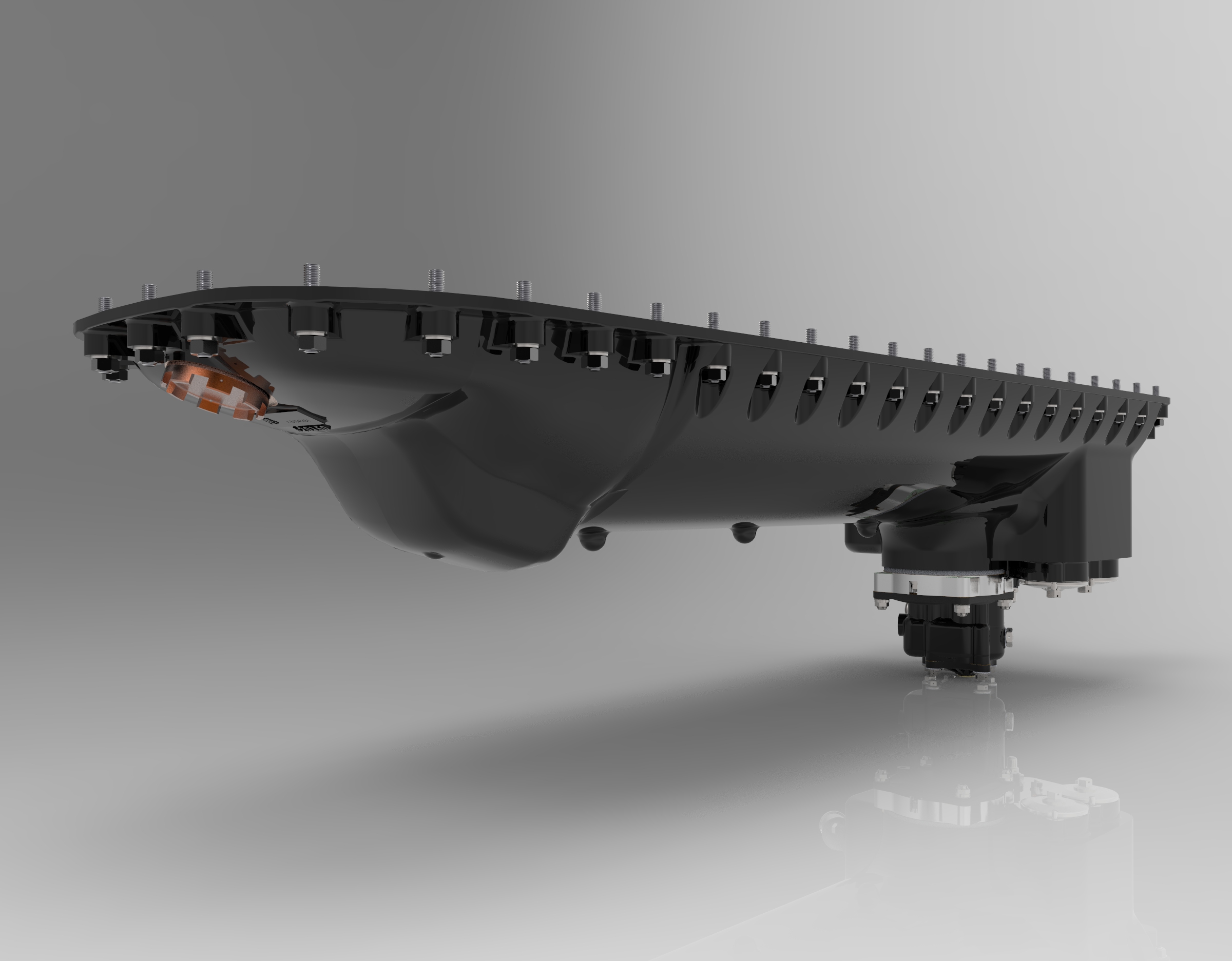 带清除剂和压力泵及齿轮的下曲轴箱组件